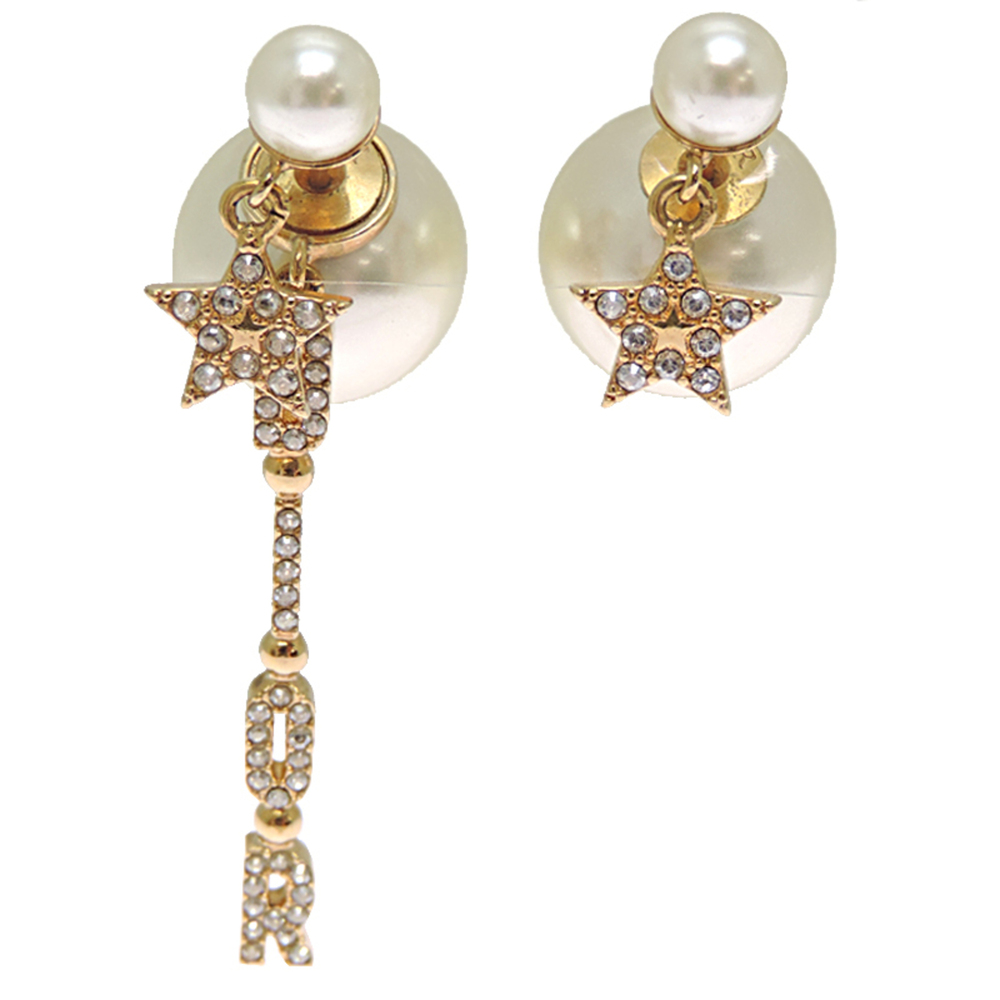 Christian Dior Dior Faux Pearl Tribal Women's Earrings E1451TRICY D301 GP